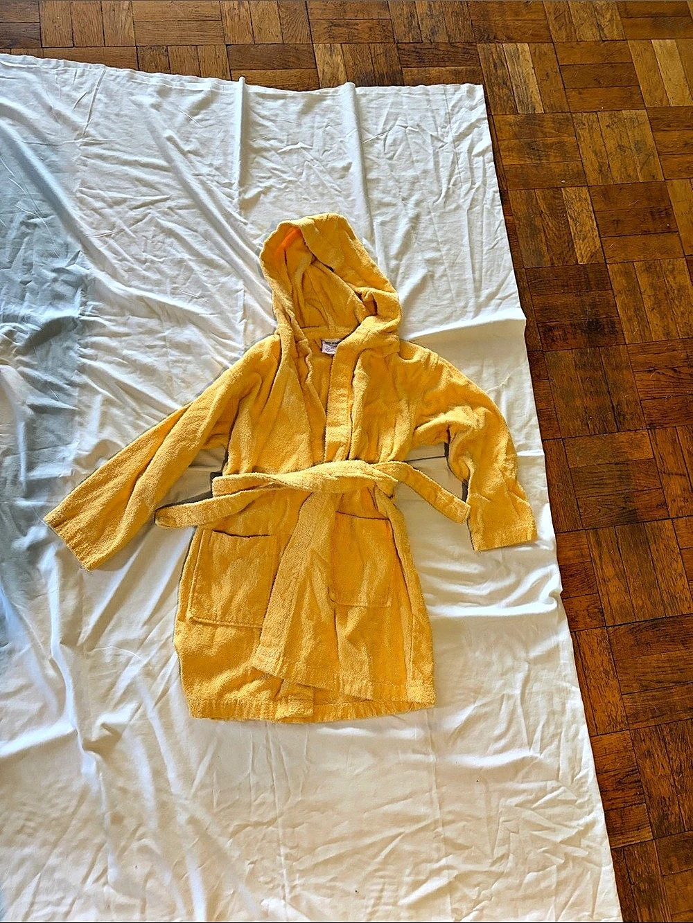 Melsimo Terry Cloth Hooded Robe Yellow Kids Medium (8)